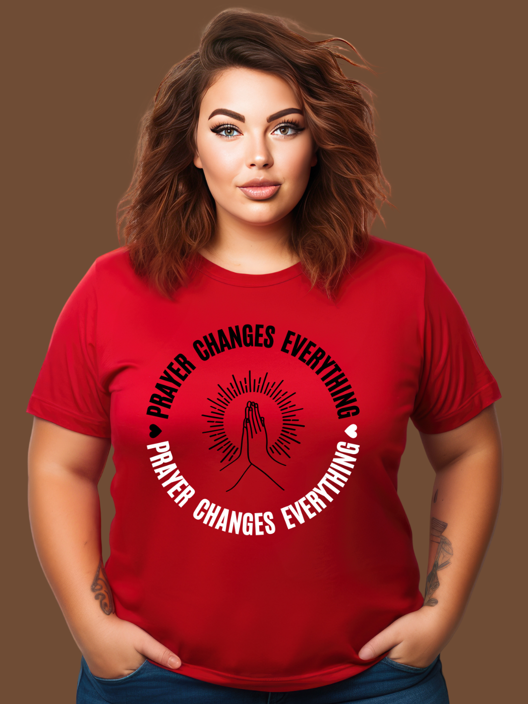 PRAYER CHANGES EVERYTHING T-Shirt- Red