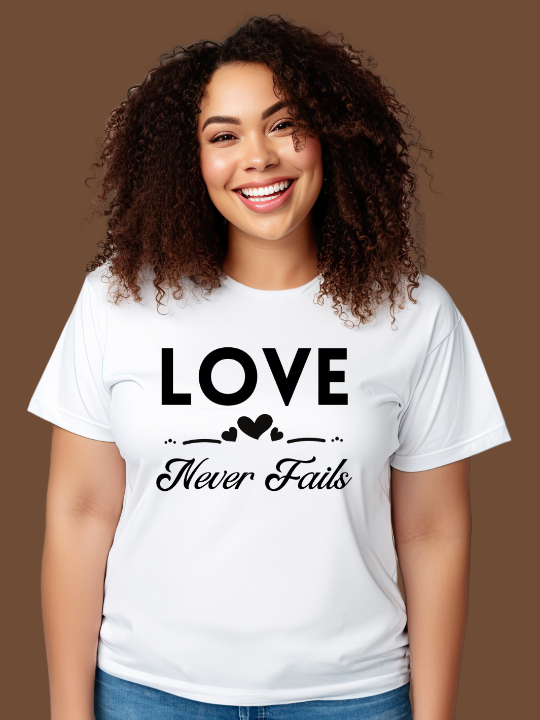 LOVE NEVER FAILS T-Shirt- White