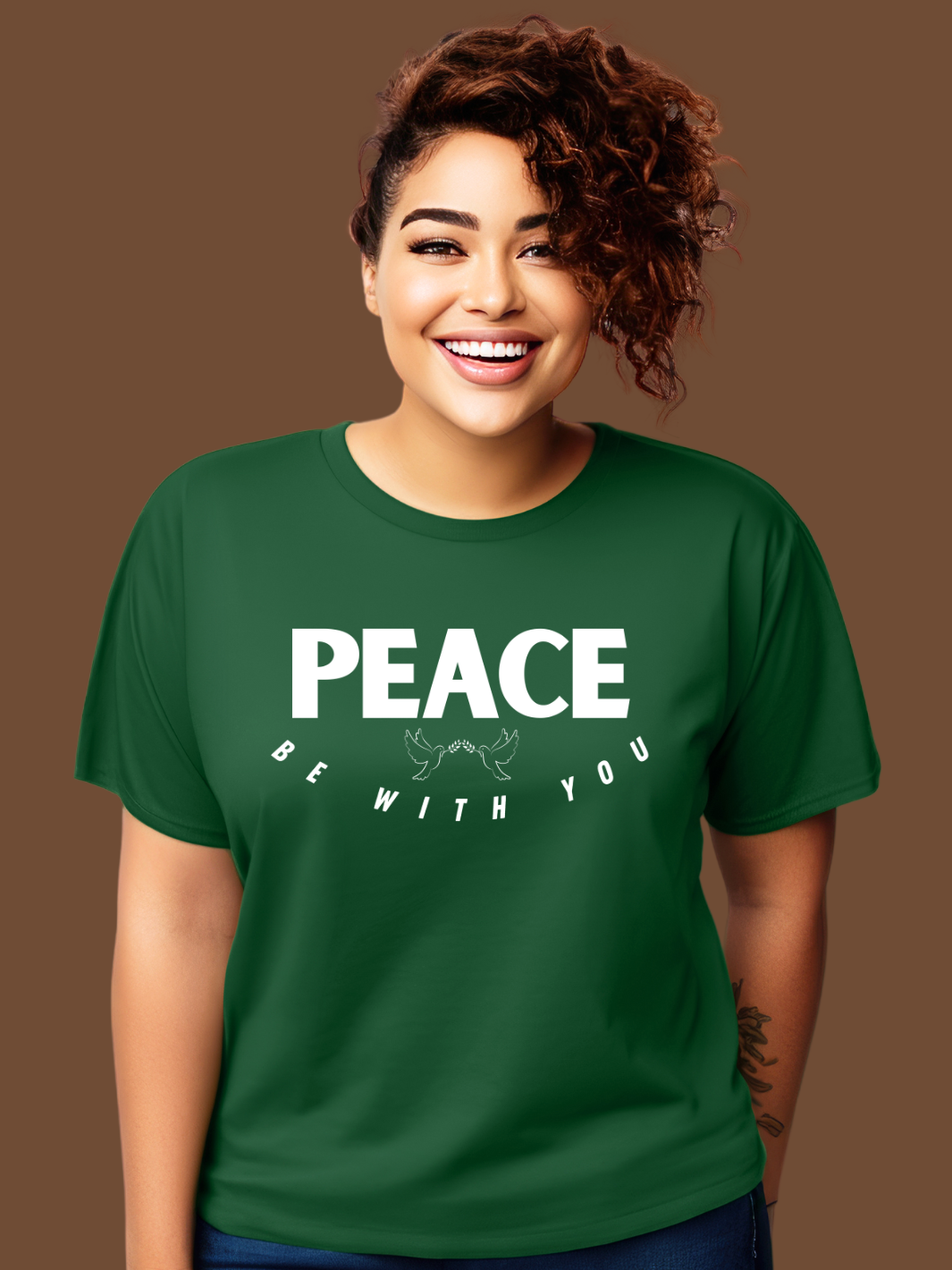 PEACE BE WITH YOU T-Shirt- Green
