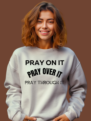 PRAY ON IT Sweatshirt- Red