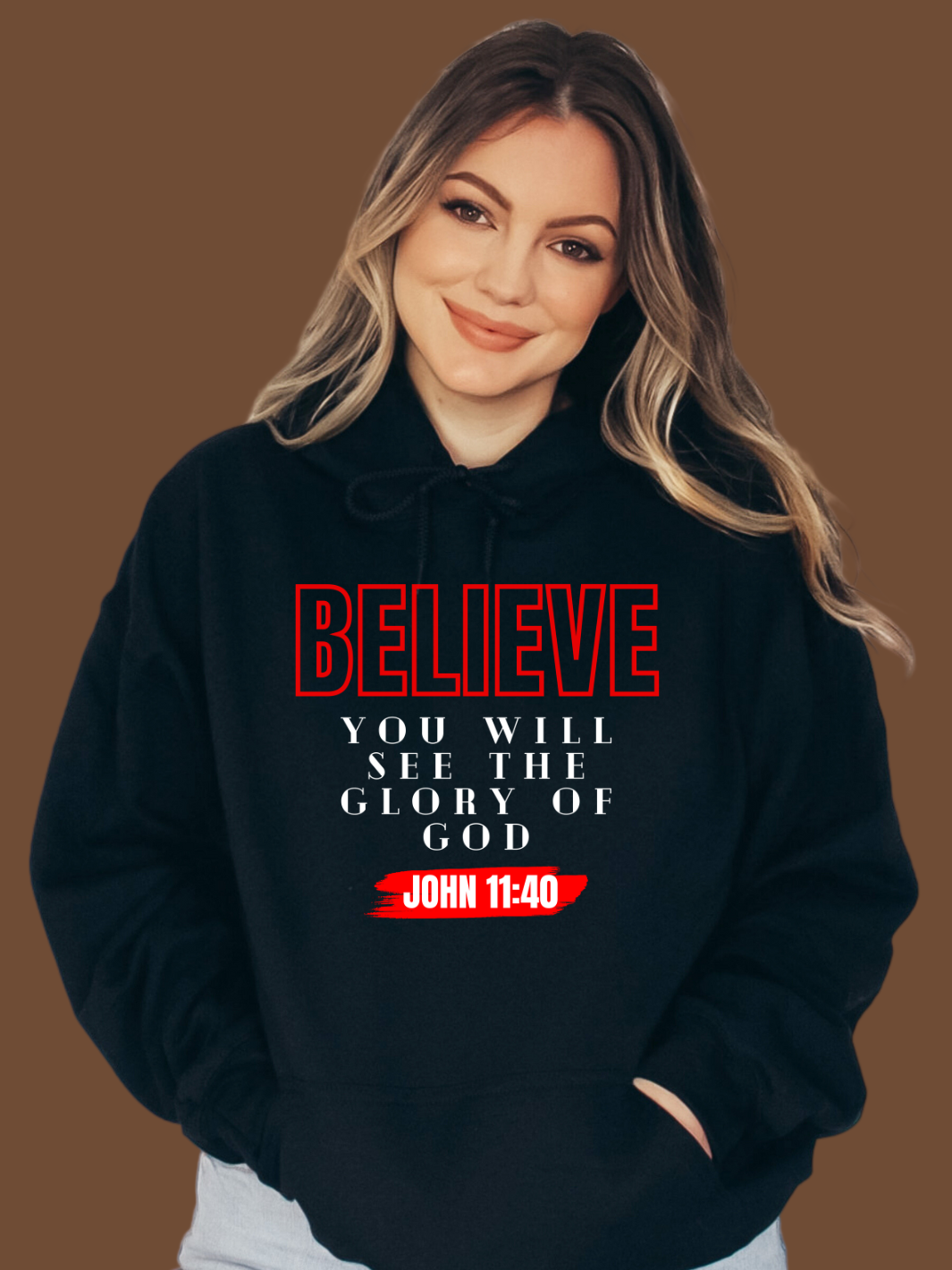 BELIEVE Hoodie- Black