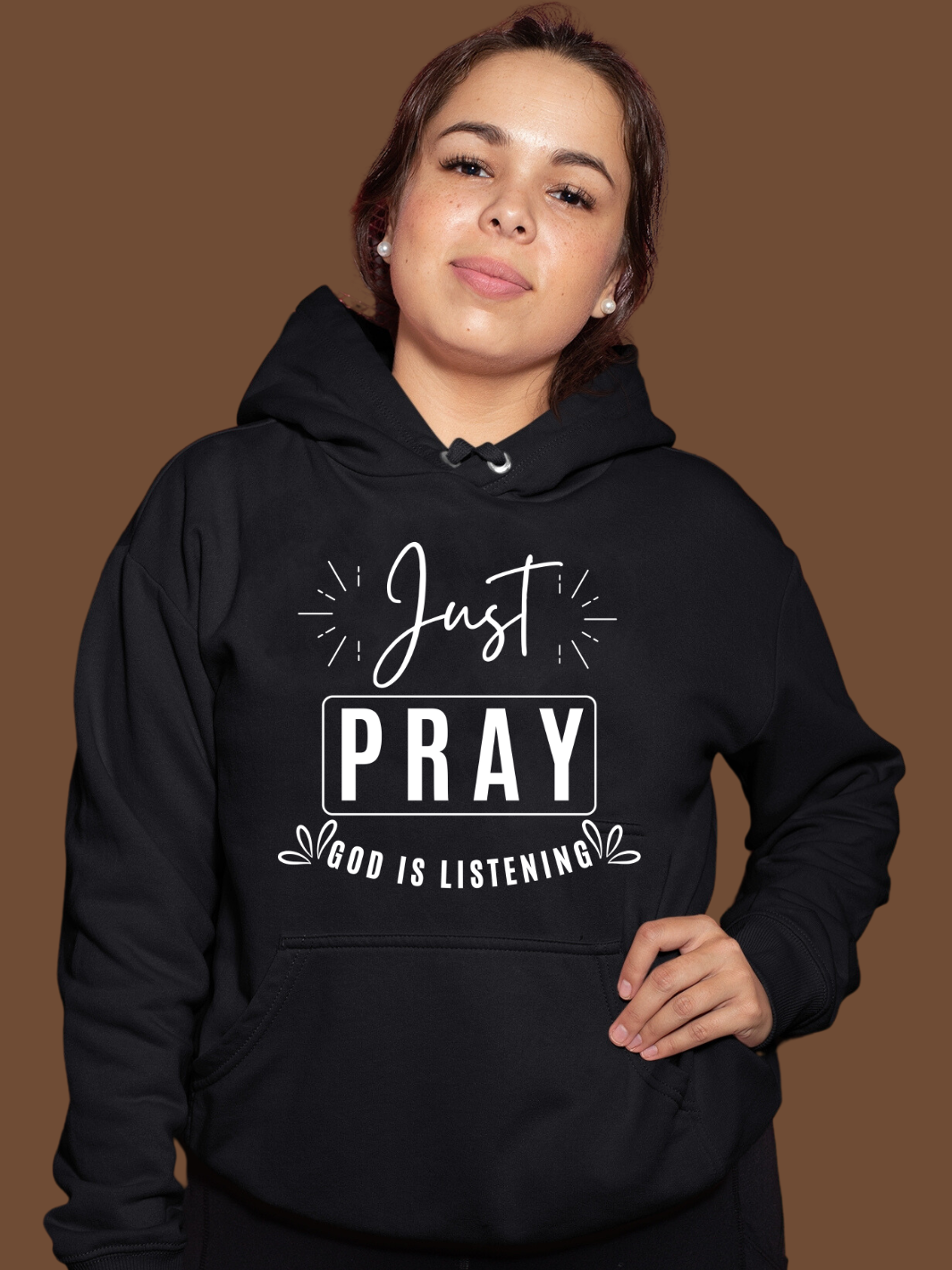 JUST PRAY Hoodie- Burgundy