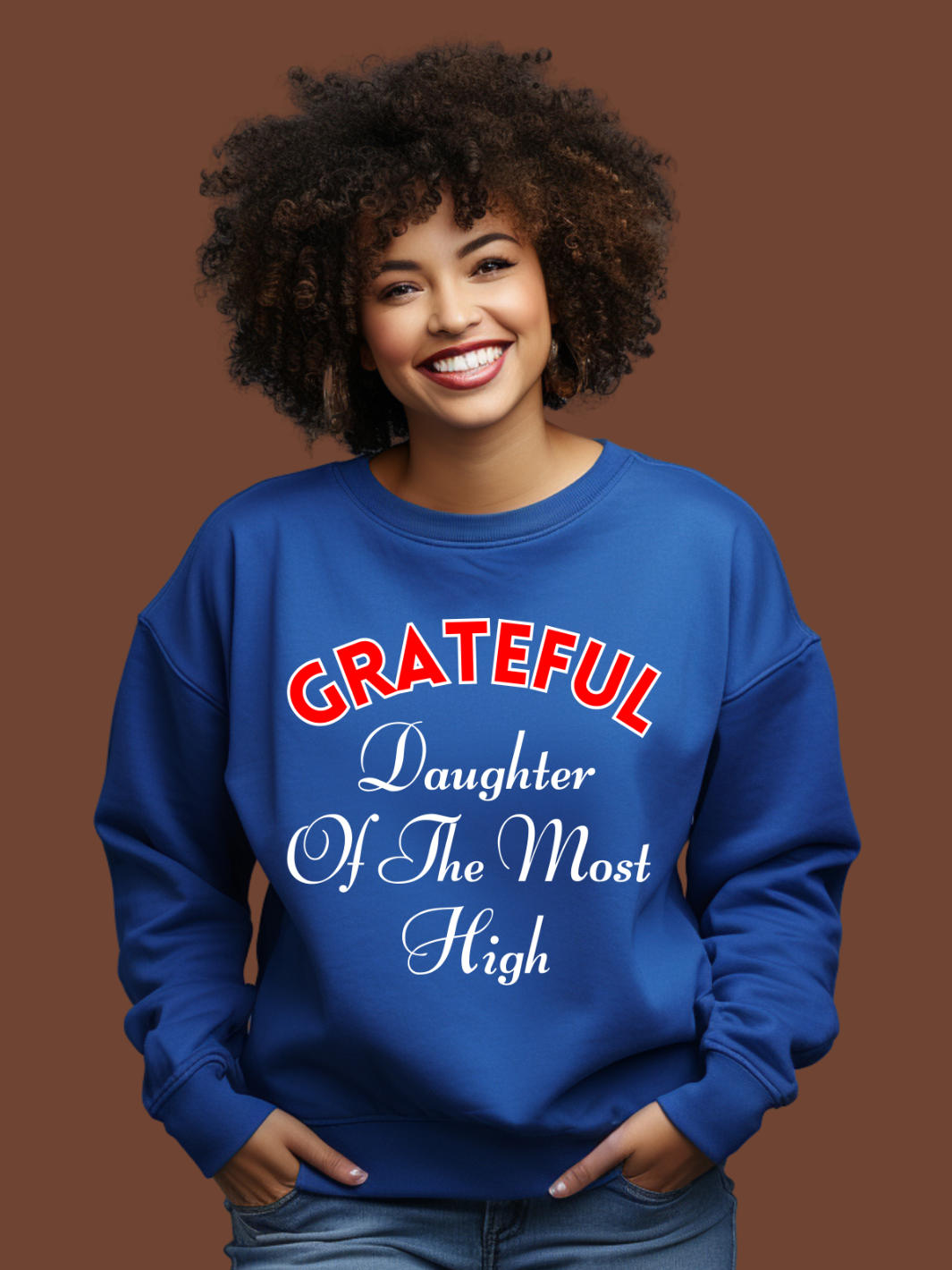 GRATEFUL Sweatshirt- Blue