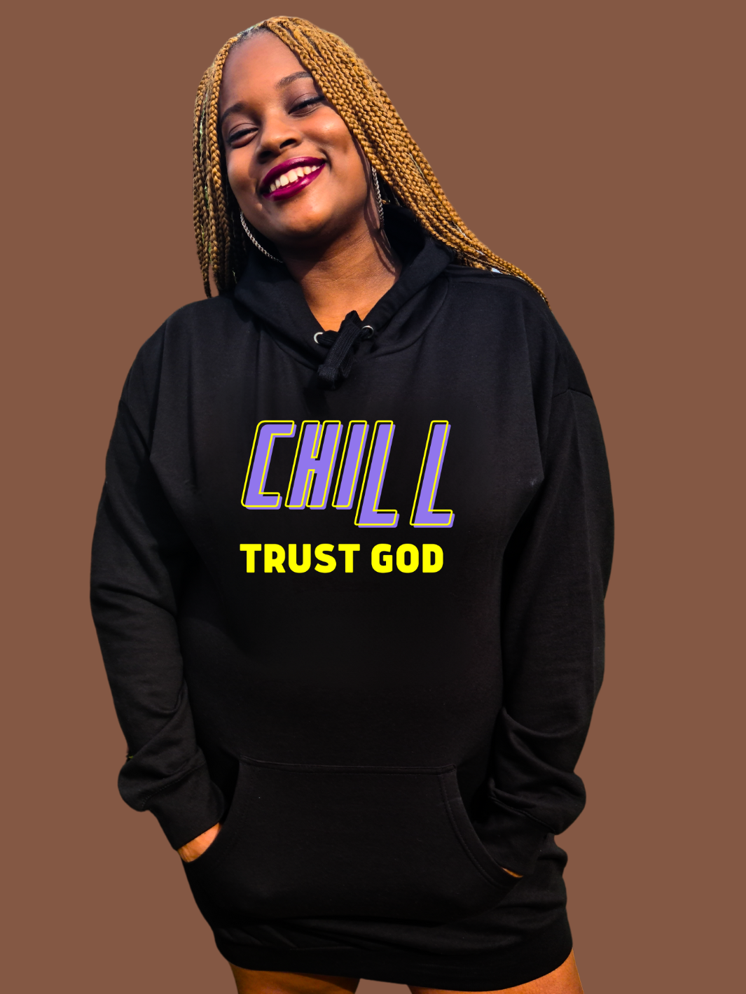 CHILL TRUST GOD Hoodie Dress
